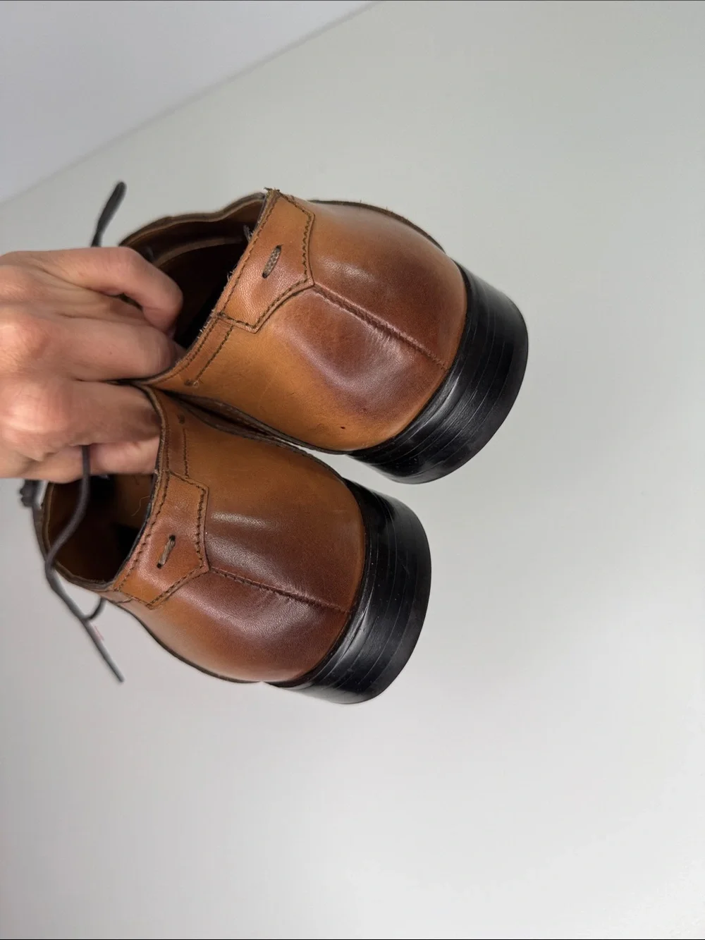 Marco Vittorio brown leather oxford dress shoes size men’s 9 business Italian
